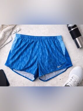 Nike Dri-FIT Running Shorts Blue Streak Pattern Size S #Athletic #workout #run